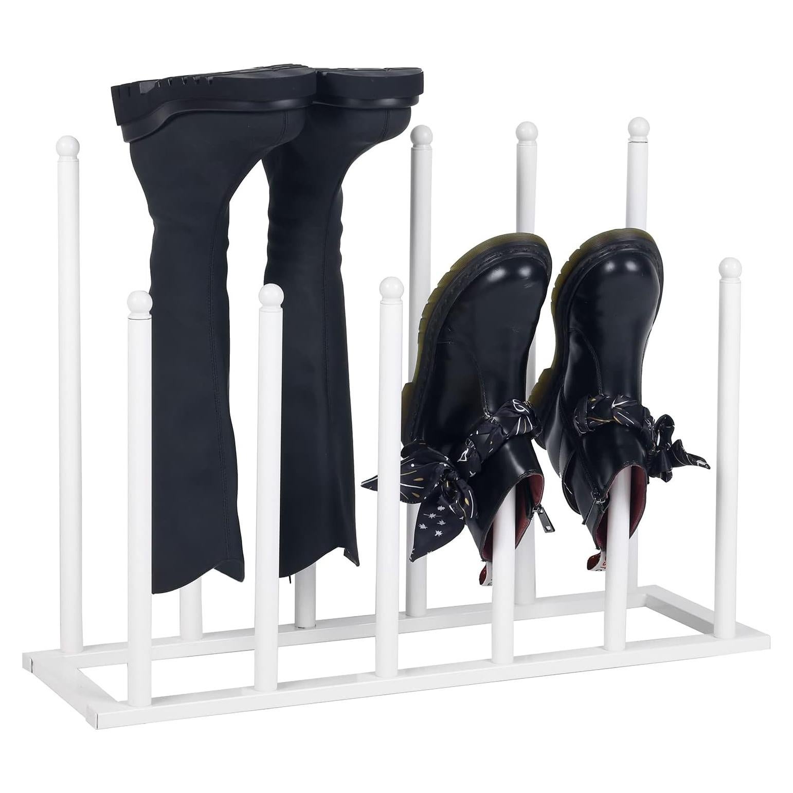 Organizador de Botas y Zapatos MyGift Metal Blanco 6 Pares