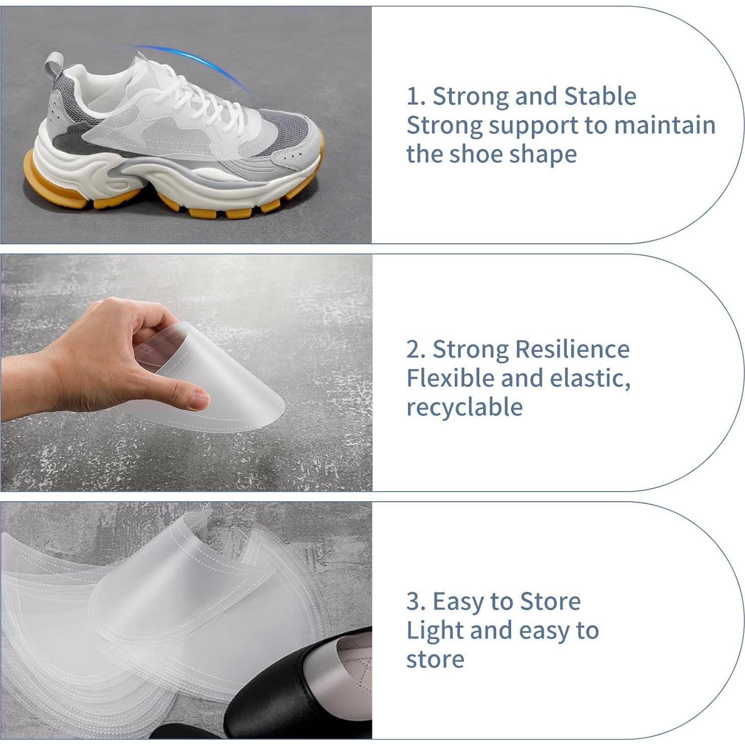 16 Piezas Estiradores de Zapatos Ajustables PP para Hombres y Mujeres