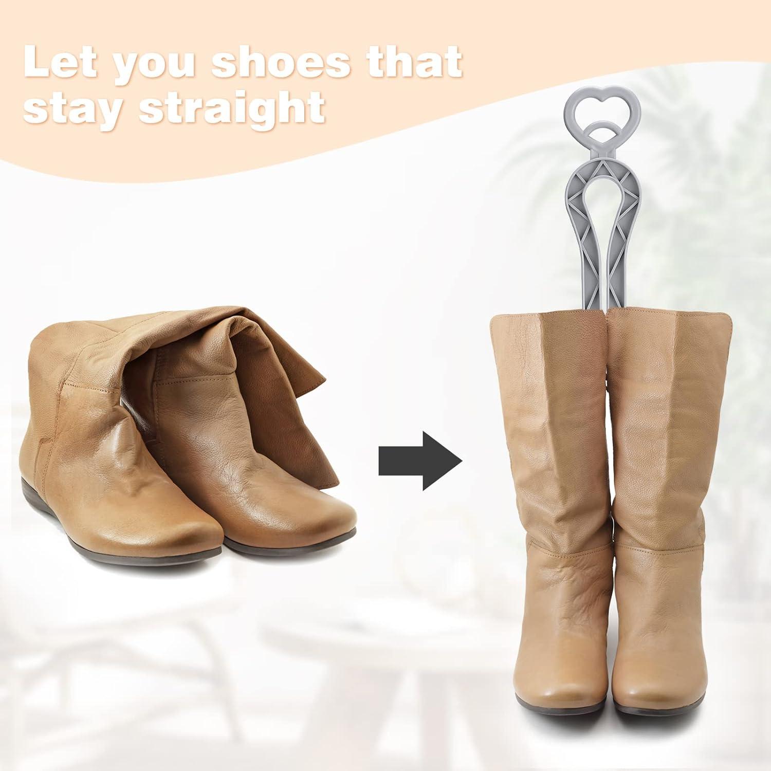 Soportes para Botas Plegables Nuenen - 12 Piezas Gris 33x10 cm