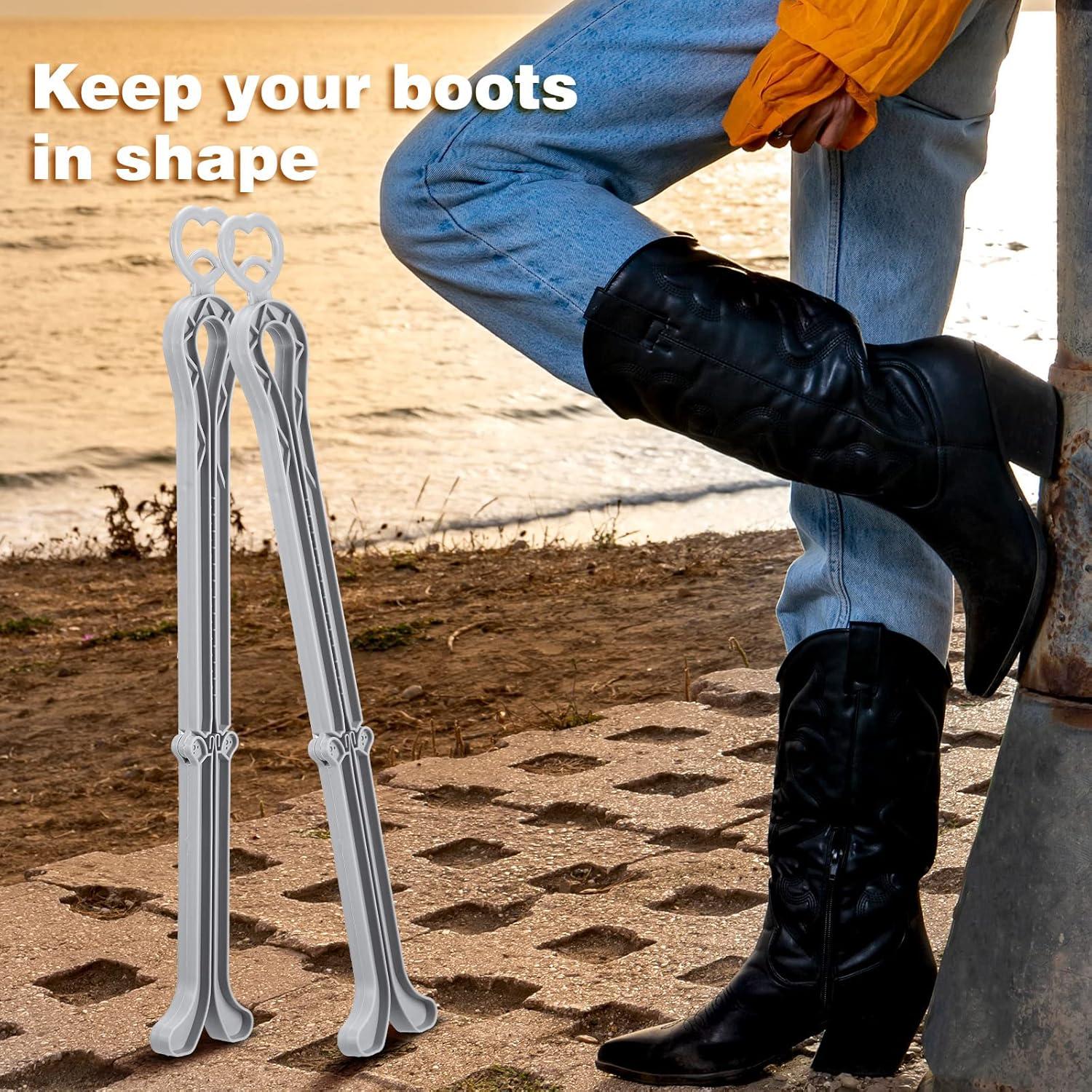 Soportes para Botas Plegables Nuenen - 12 Piezas Gris 33x10 cm