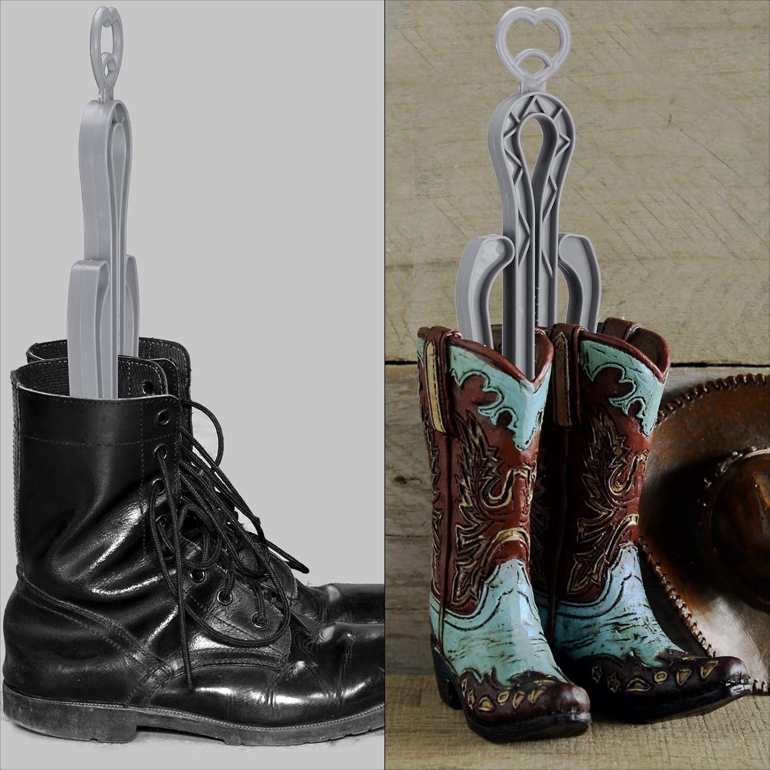 Soportes para Botas Plegables Nuenen - 12 Piezas Gris 33x10 cm