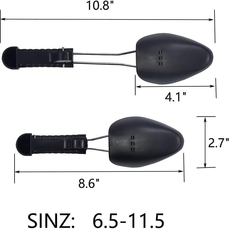 Árboles para Zapatos WAJJ Ajustables 2 Piezas para Mujer Negro