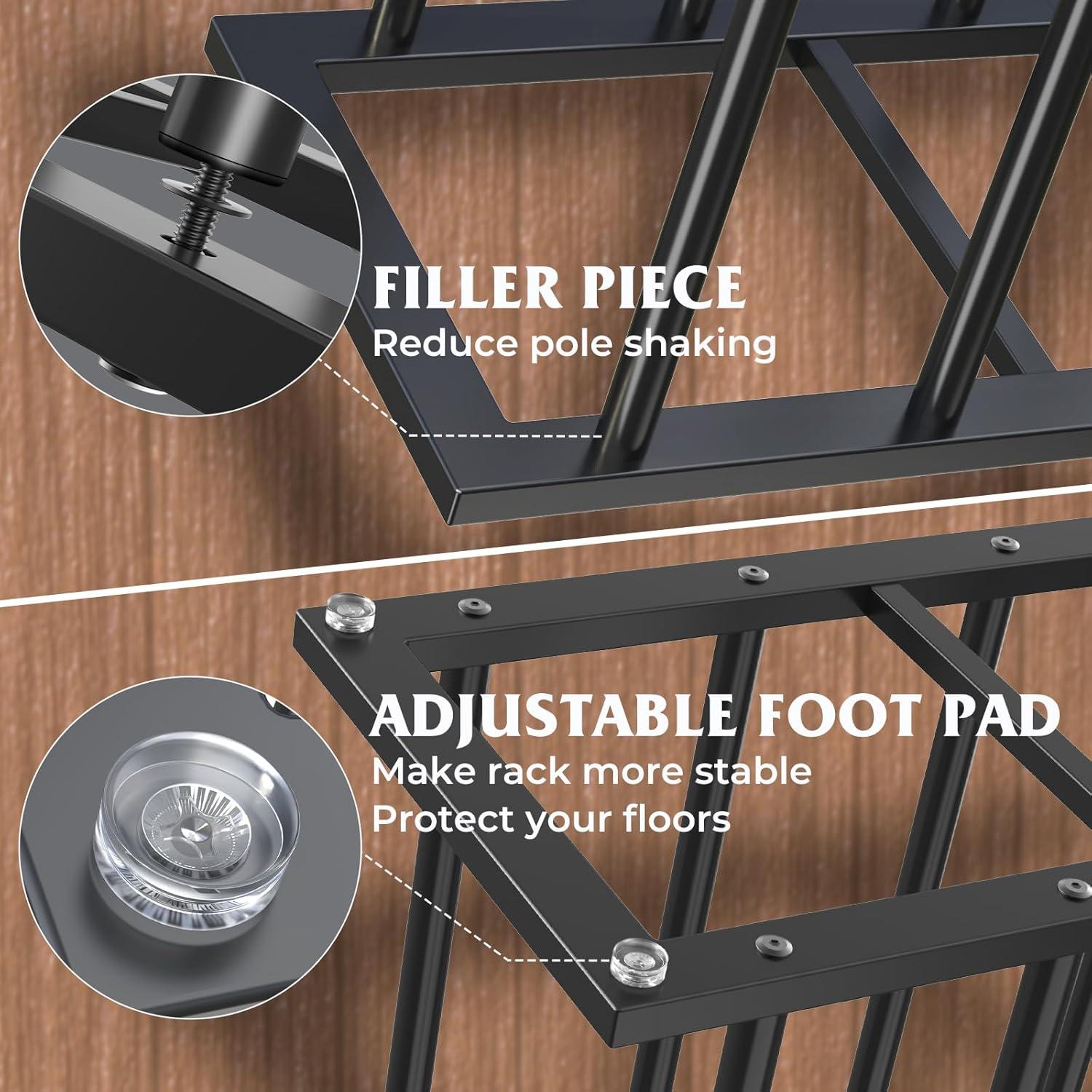 Organizador de Botas HzTinT de Acero Inoxidable Negro 6 Pares