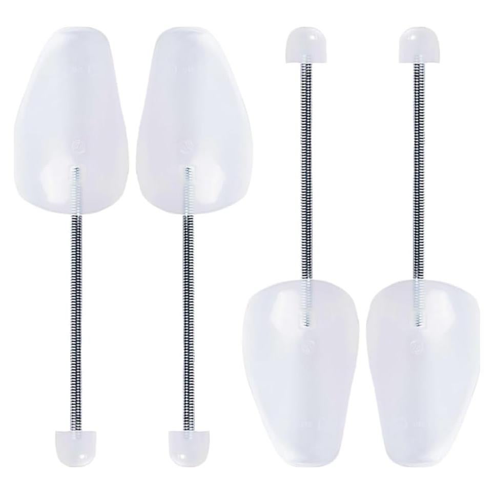 2 Pares de Árboles de Zapatos Plástico Negro 27 cm Ajustables