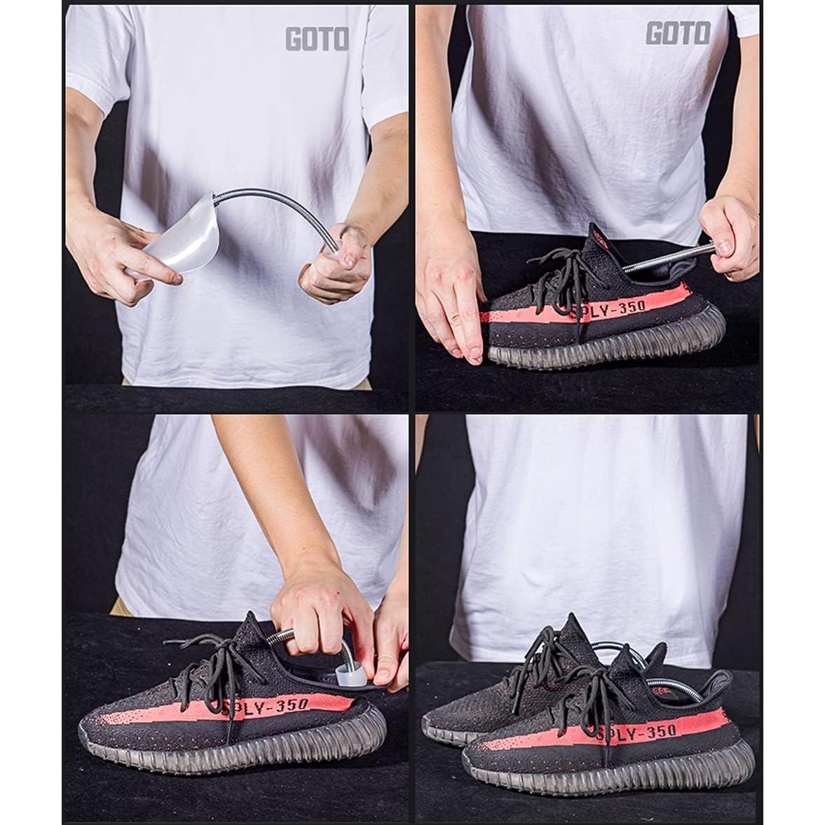 2 Pares de Árboles de Zapatos Plástico Negro 27 cm Ajustables