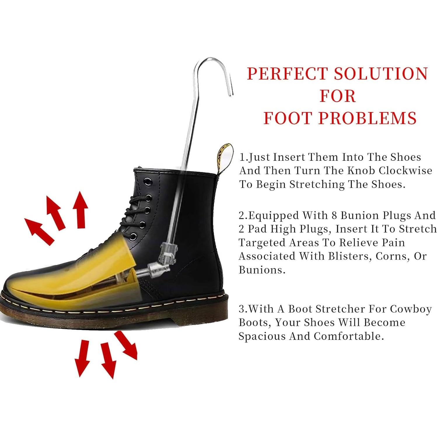 Estirador de Botas Unisex ABS para Botas de Vaquero - Talla 40-48