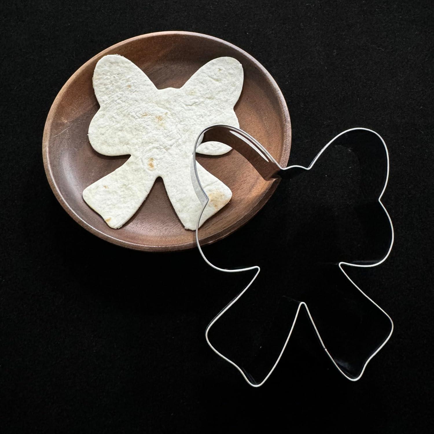 Juego de Cortadores de Galletas Botas y Lazos Auktosmn - 2 Piezas - Acero Inoxidable