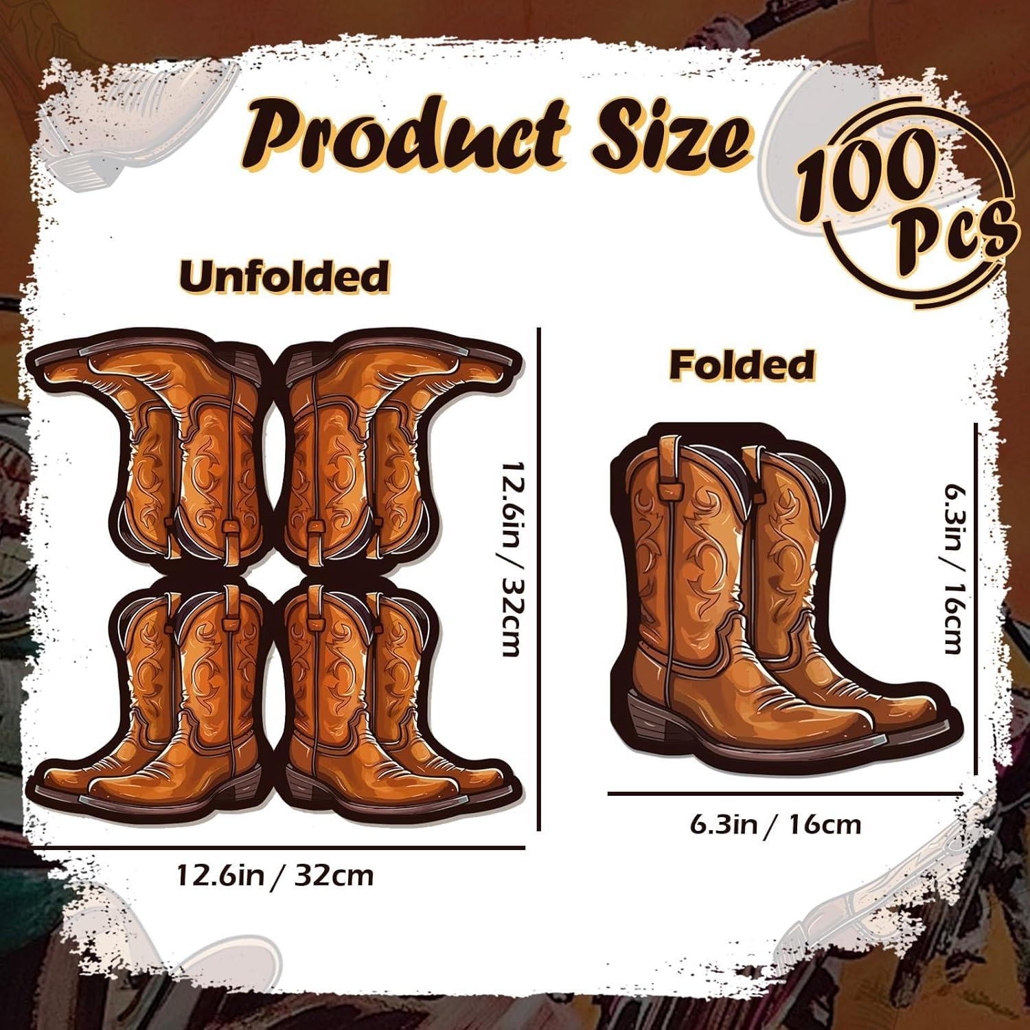 100 Servilletas de Papel Western Bota Cowboy 32x32 cm