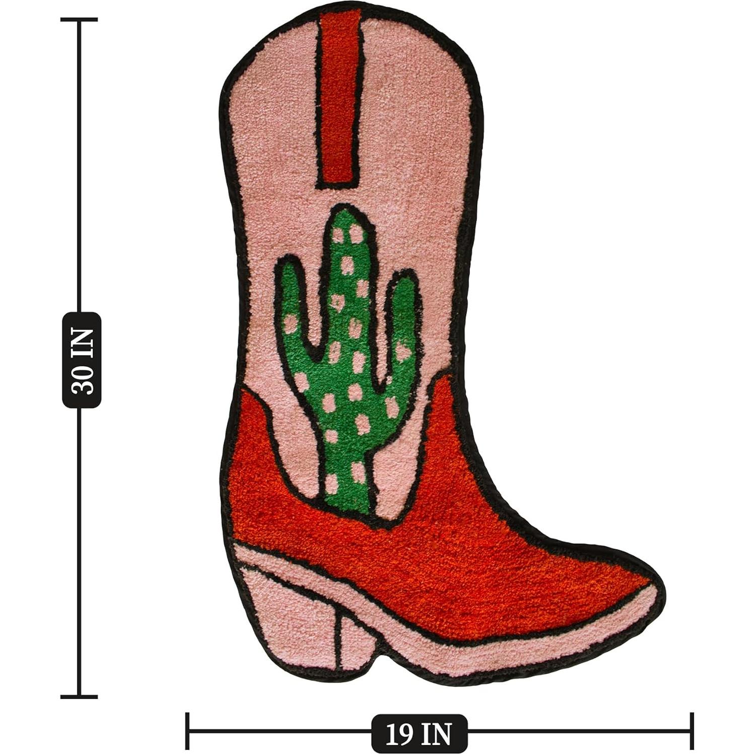 Alfombra de baño antideslizante BIEN BEAU bota vaquera 84x51cm