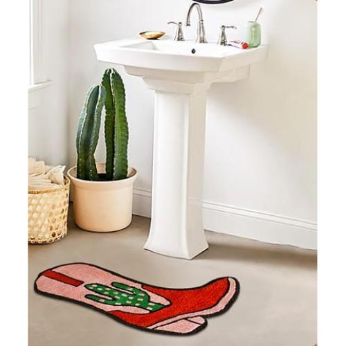 Alfombra de baño antideslizante BIEN BEAU bota vaquera 84x51cm