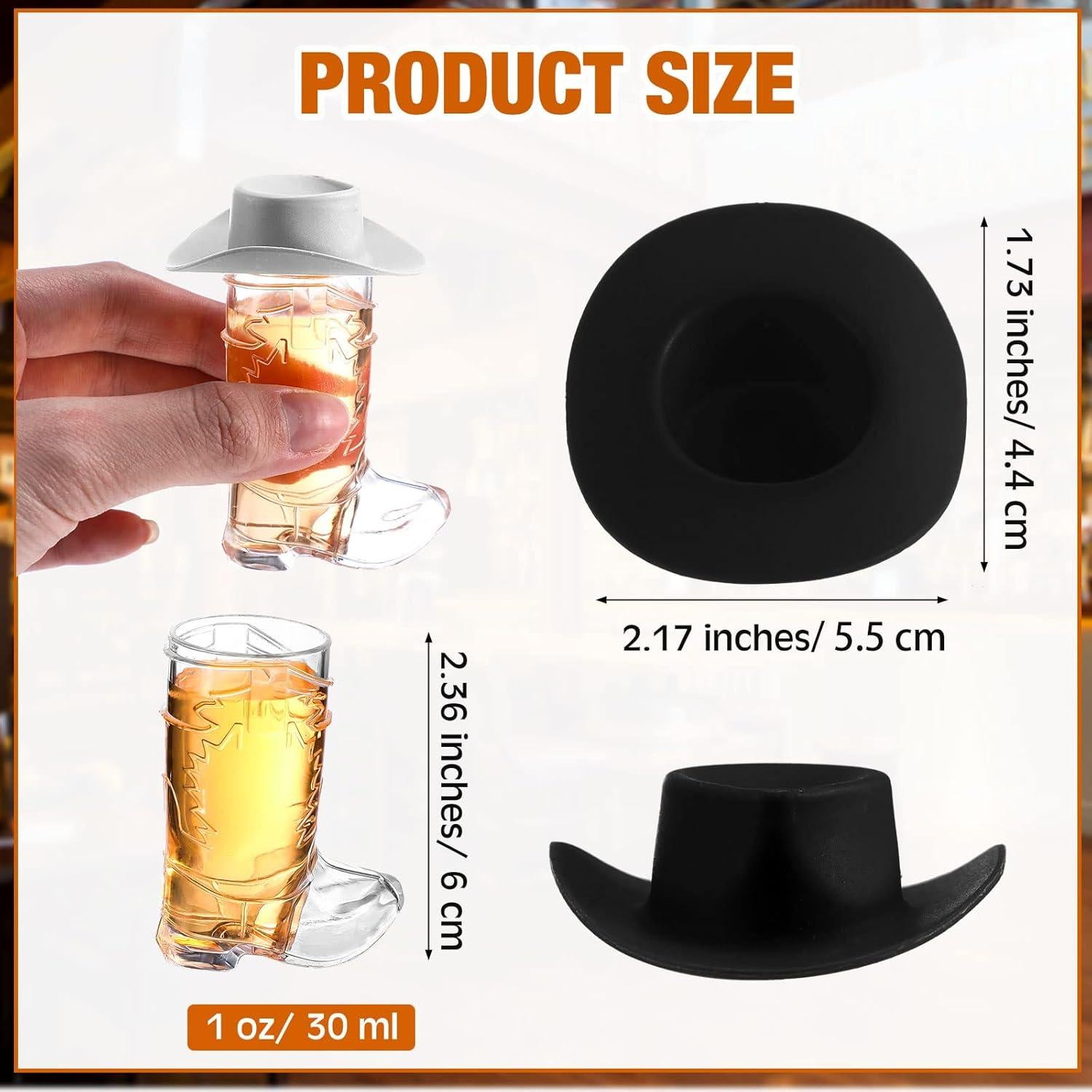 Sumind 40 Piezas Decoraciones Fiesta Vaquera Mini Sombreros y Vasos