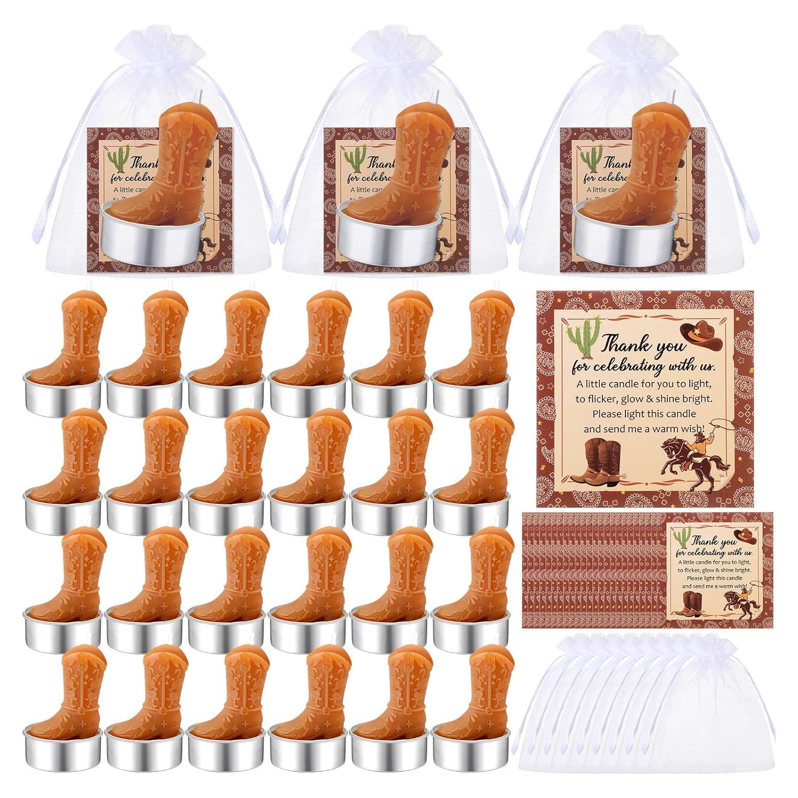 24 Velas de Té de Luz en Forma de Bota de Vaquera Landhoow
