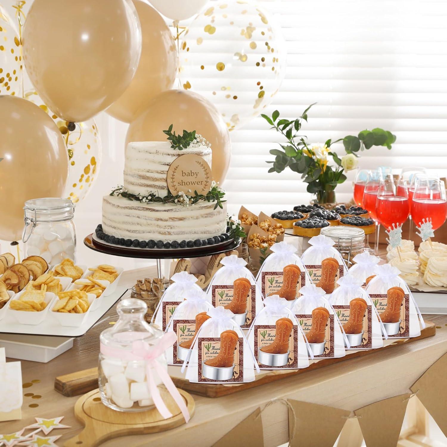 24 Velas de Té de Luz en Forma de Bota de Vaquera Landhoow