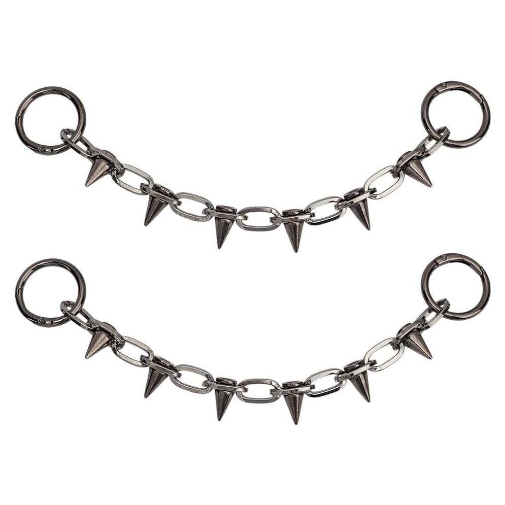 Cadenas para Zapatos FINGERINSPIRE Gunmetal Decorativas 2 Piezas