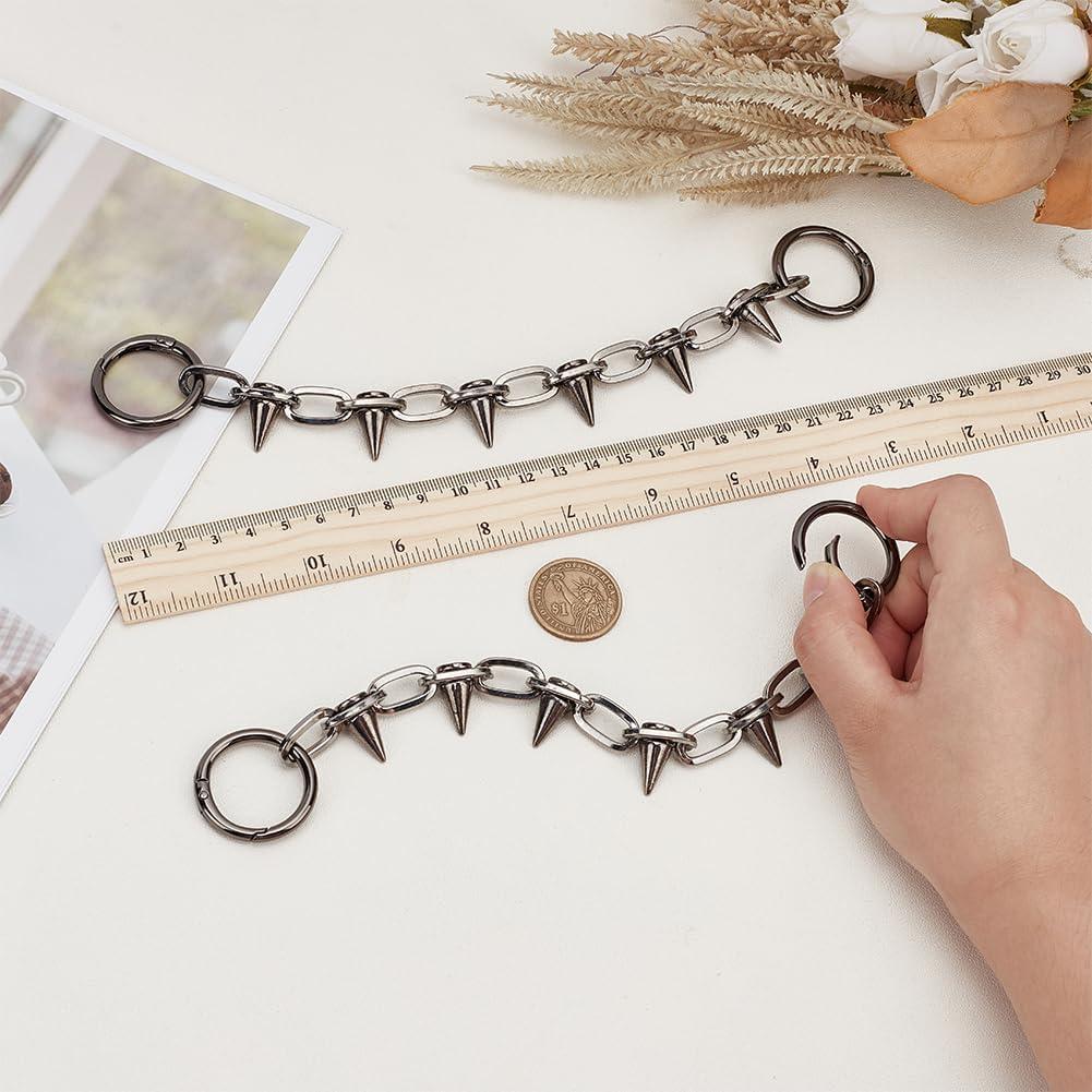 Cadenas para Zapatos FINGERINSPIRE Gunmetal Decorativas 2 Piezas