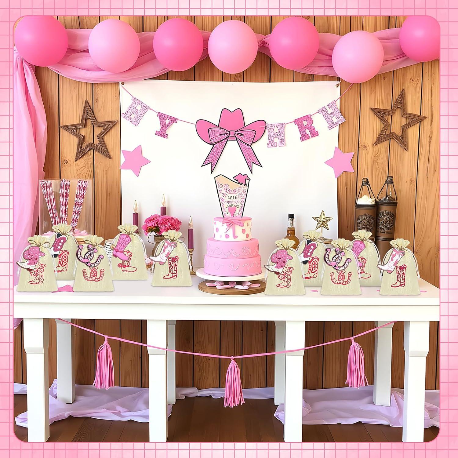 50 Bolsas de Regalo de Arpillera Cowboy 15x10 cm con Etiquetas