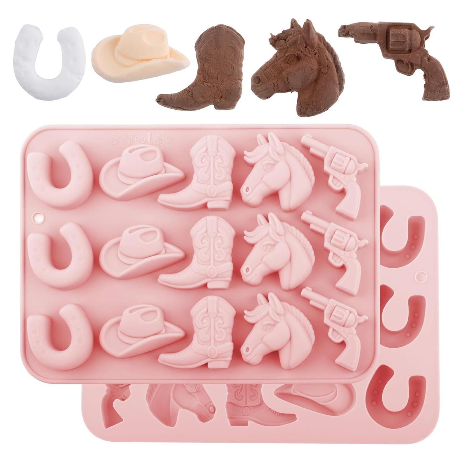 Molde de Silicona Cowboy BOXOB para Pasteles y Chocolates 20.2x15.7cm