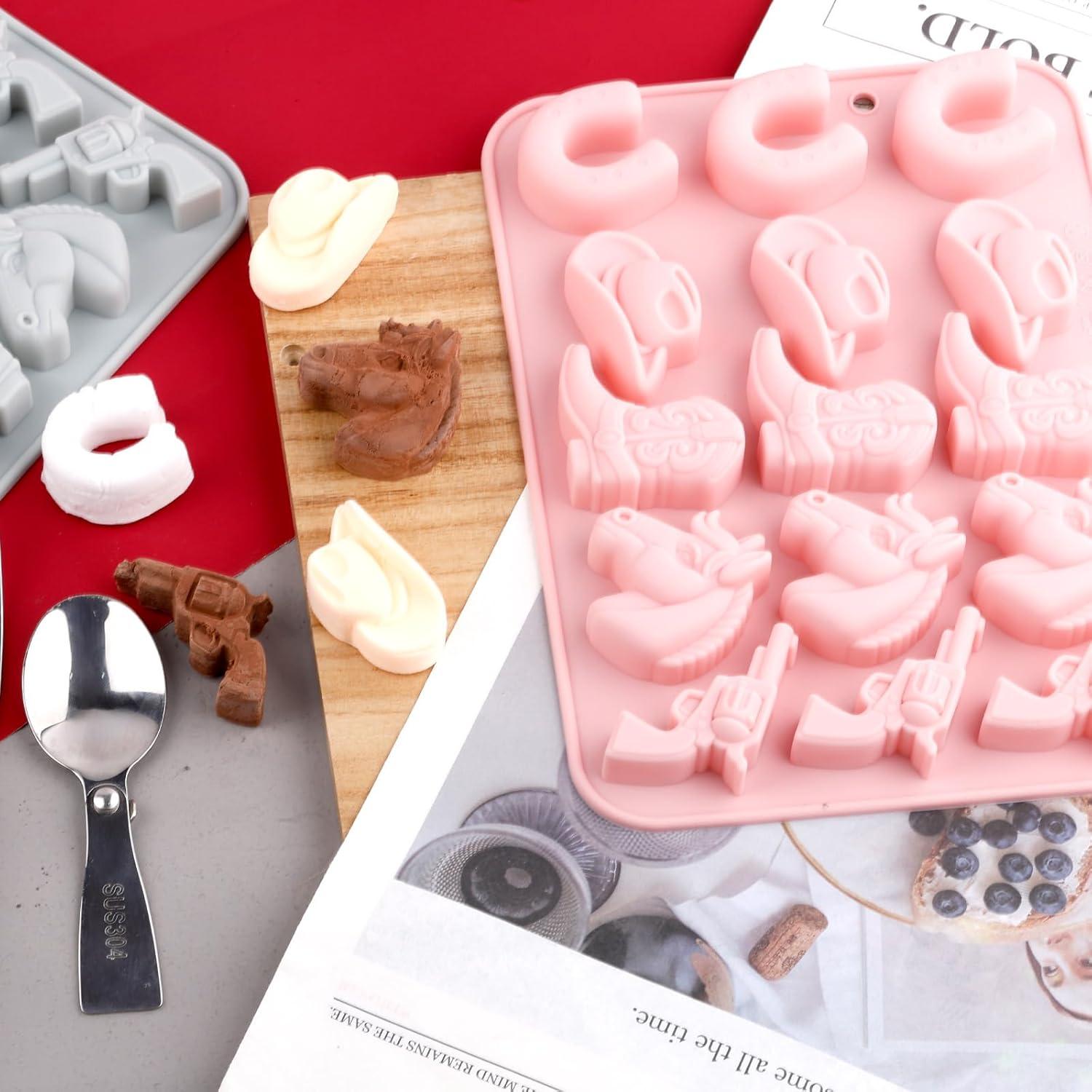 Molde de Silicona Cowboy BOXOB para Pasteles y Chocolates 20.2x15.7cm