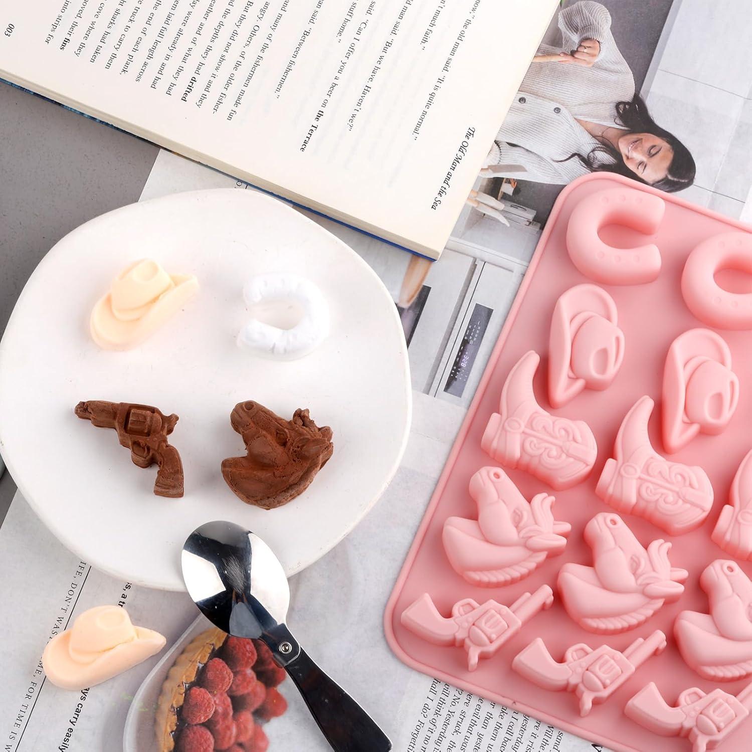 Molde de Silicona Cowboy BOXOB para Pasteles y Chocolates 20.2x15.7cm