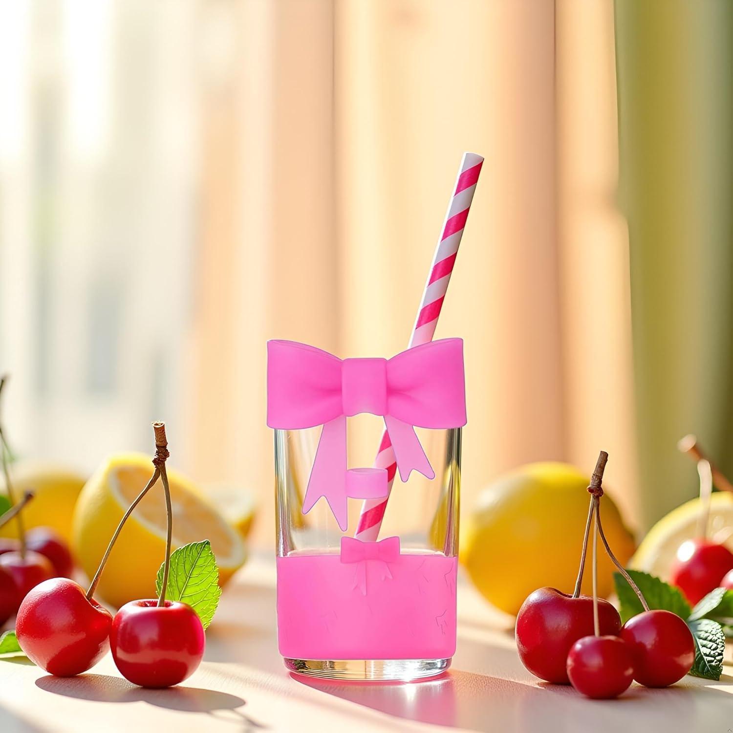 Set Tapa de Pajita Lazo y Manga Silicona WLngtv para Stanley