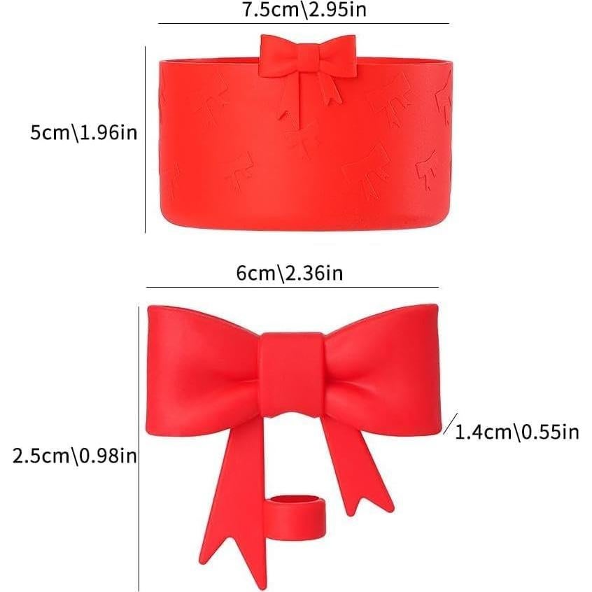 Set Tapa de Pajita Lazo y Manga Silicona WLngtv para Stanley