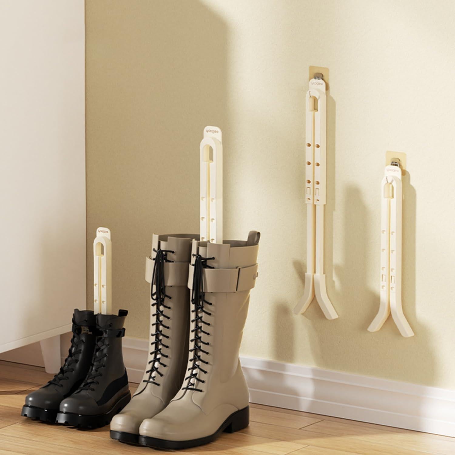 Soportes para Botas Largas Ajustables 2 Piezas - Color Crema