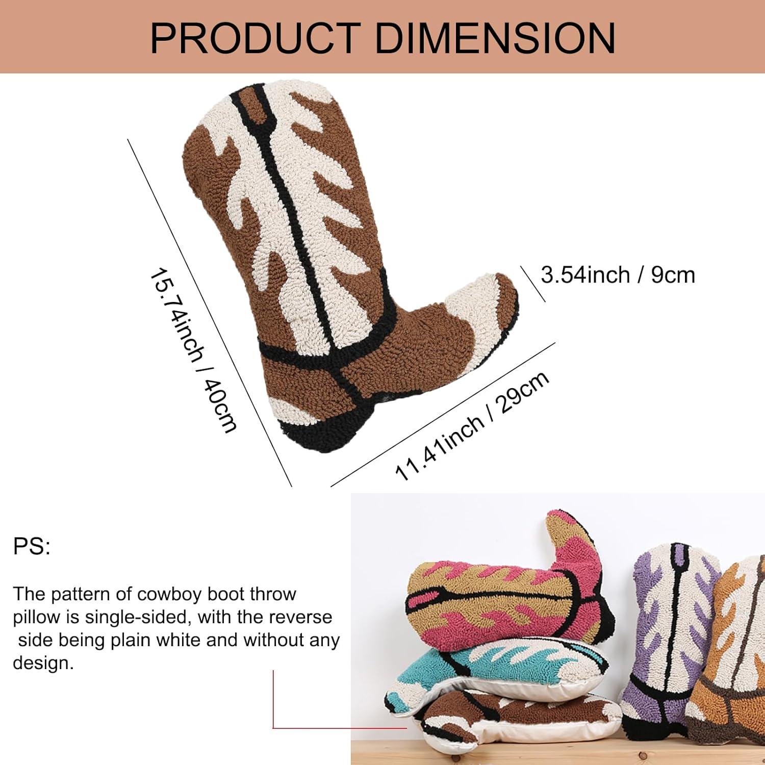 Cojín decorativo en forma de bota vaquera Moorfowl 40x29 cm