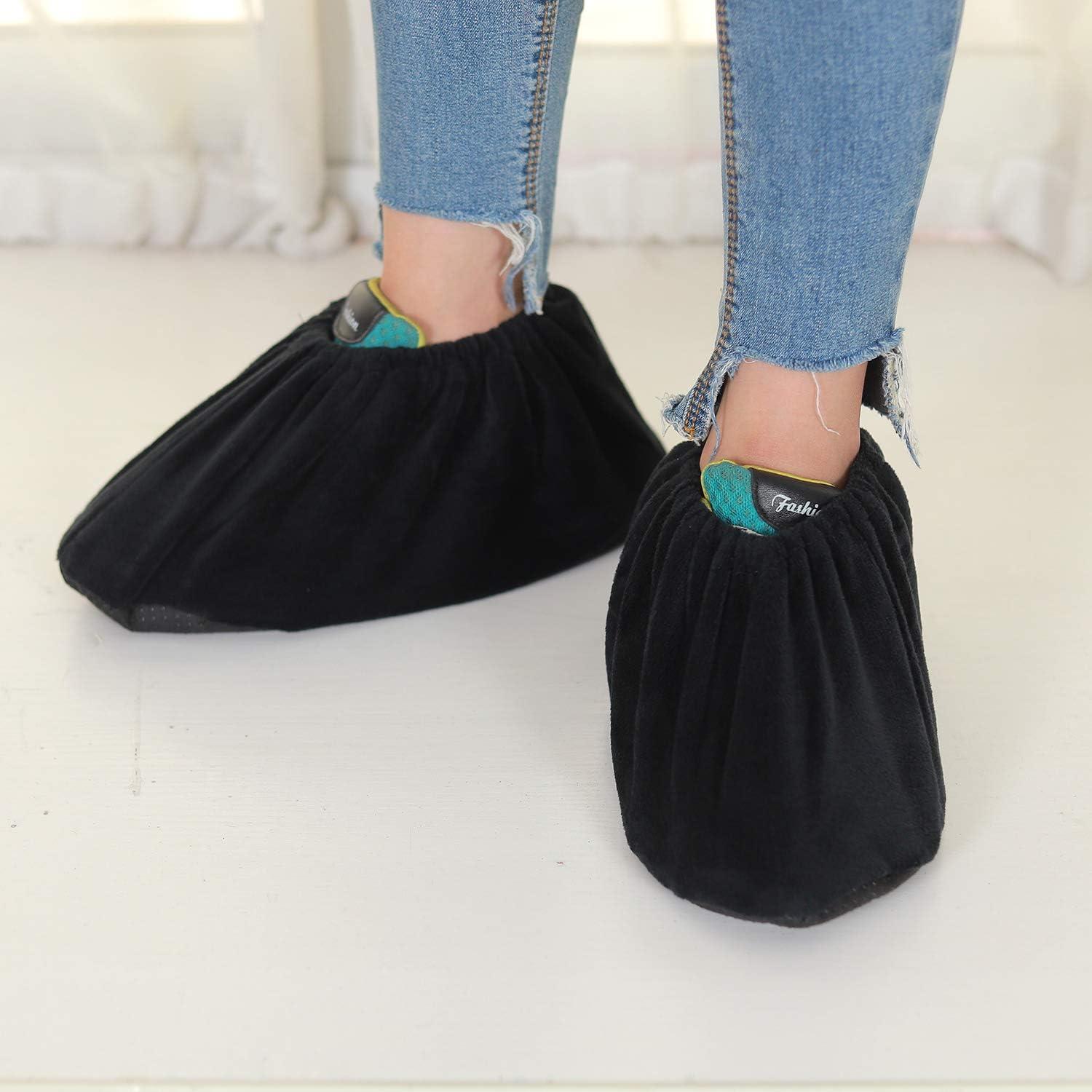 Cubiertas de Zapatos PlasMaller XL Antideslizantes Lavables Negras