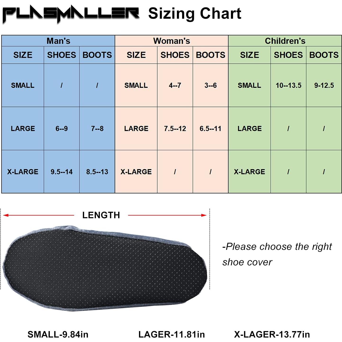 Cubiertas de Zapatos PlasMaller XL Antideslizantes Lavables Negras