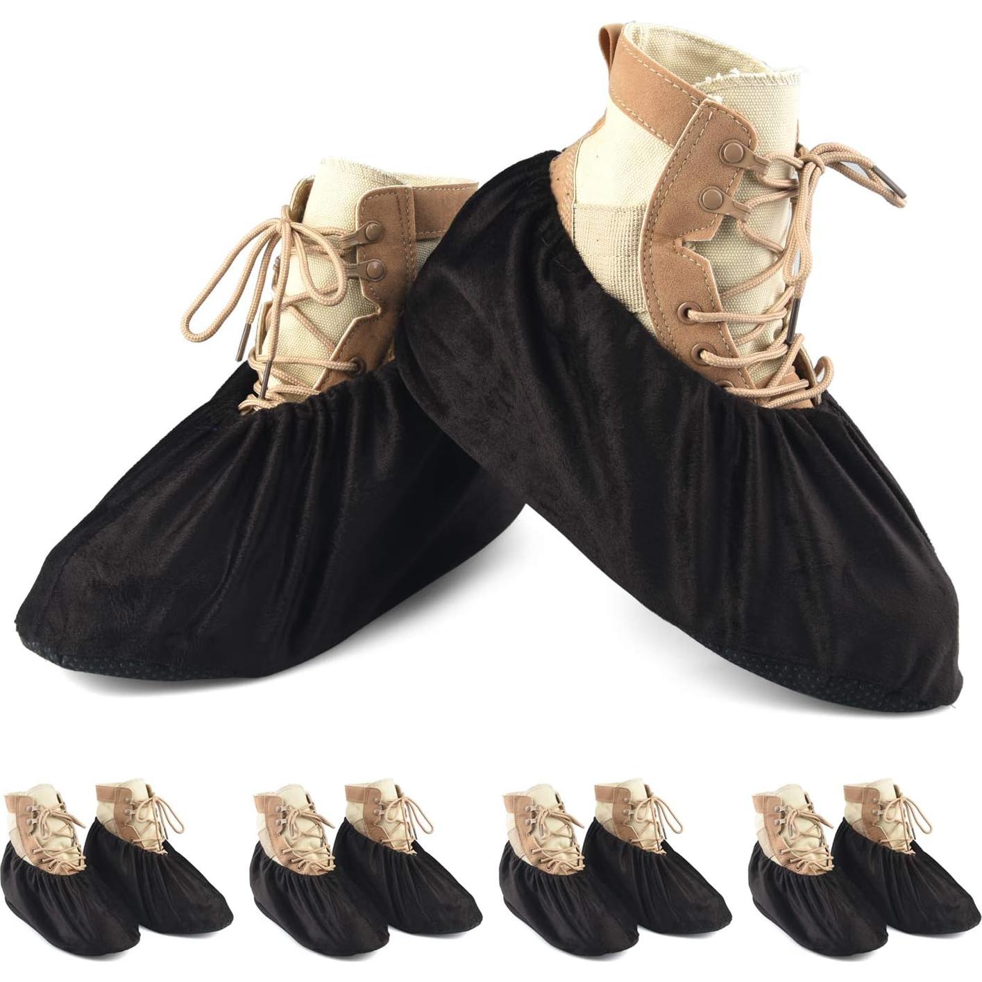 Cubiertas de Zapatos PlasMaller XL Antideslizantes Lavables Negras