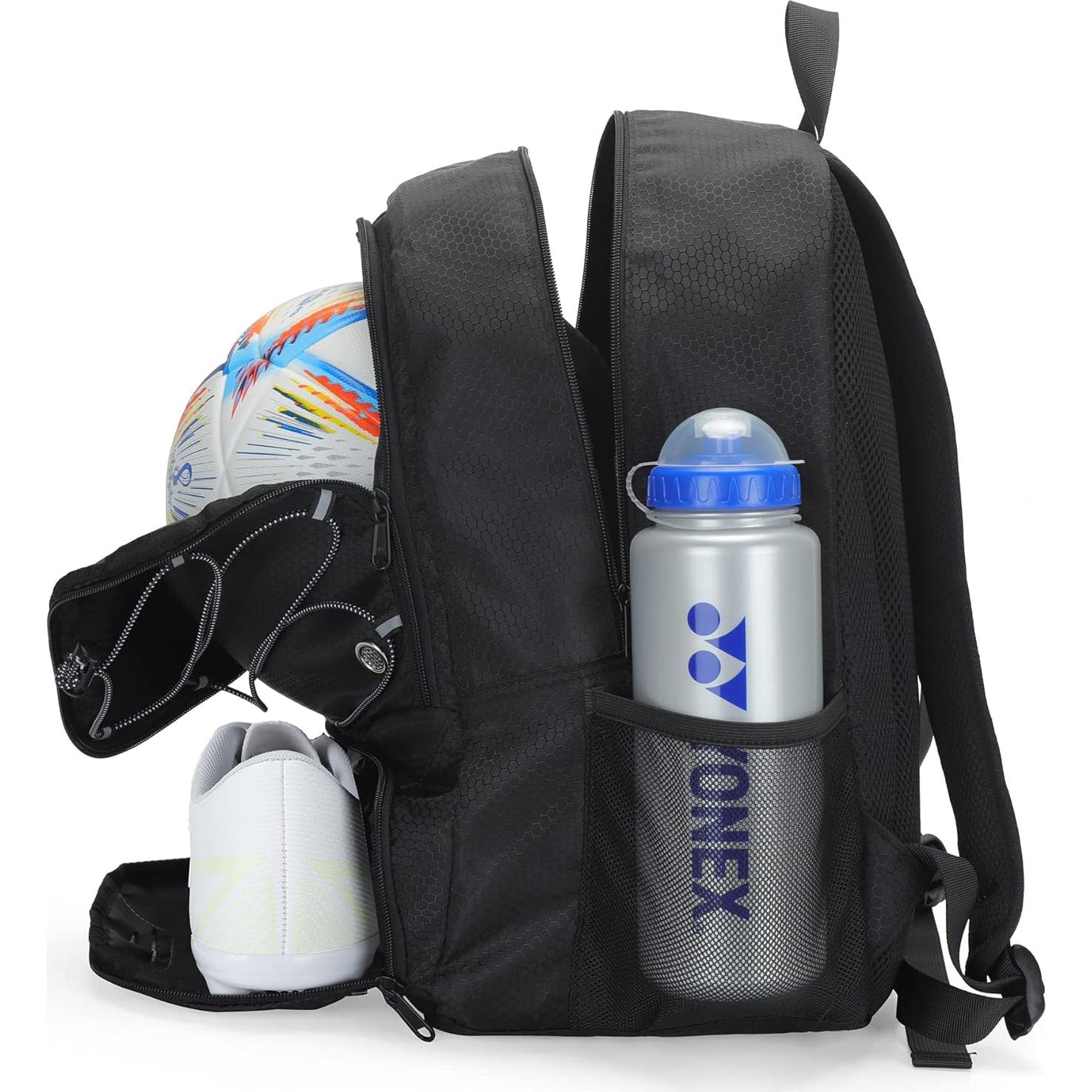 Mochila Deportiva Hsmihair Zqb Negro con Compartimento para Balón