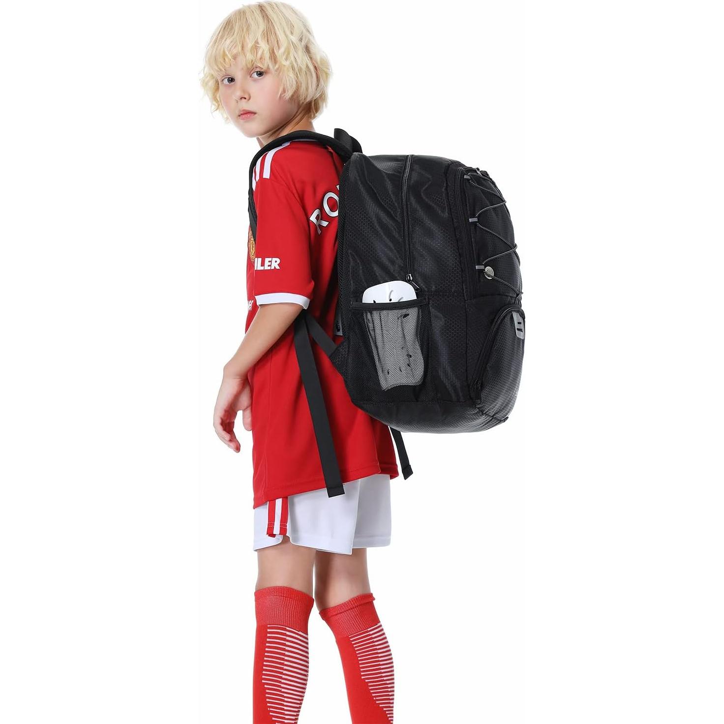 Mochila Deportiva Hsmihair Zqb Negro con Compartimento para Balón