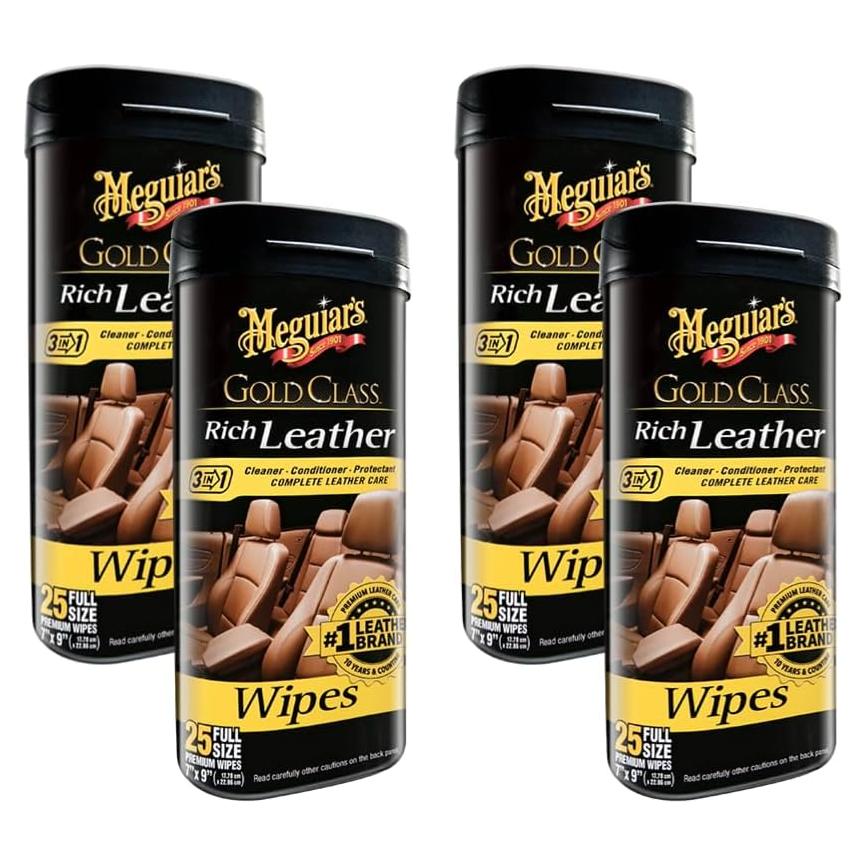 Toallitas Ricas para Cuero Meguiar's G10900 - Paquete de 100