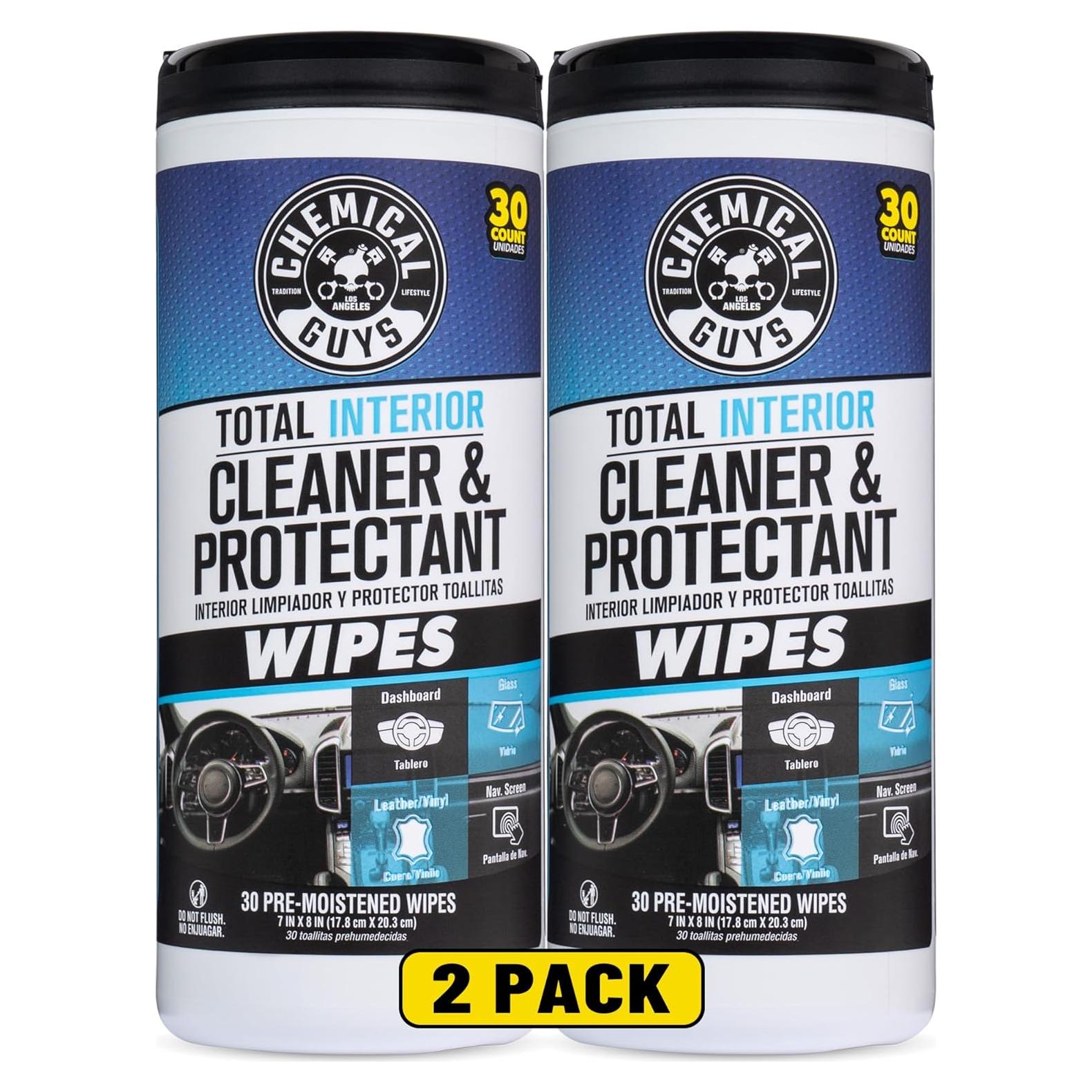 Toallitas Limpiadoras Chemical Guys 60 Ct para Interiores de Autos