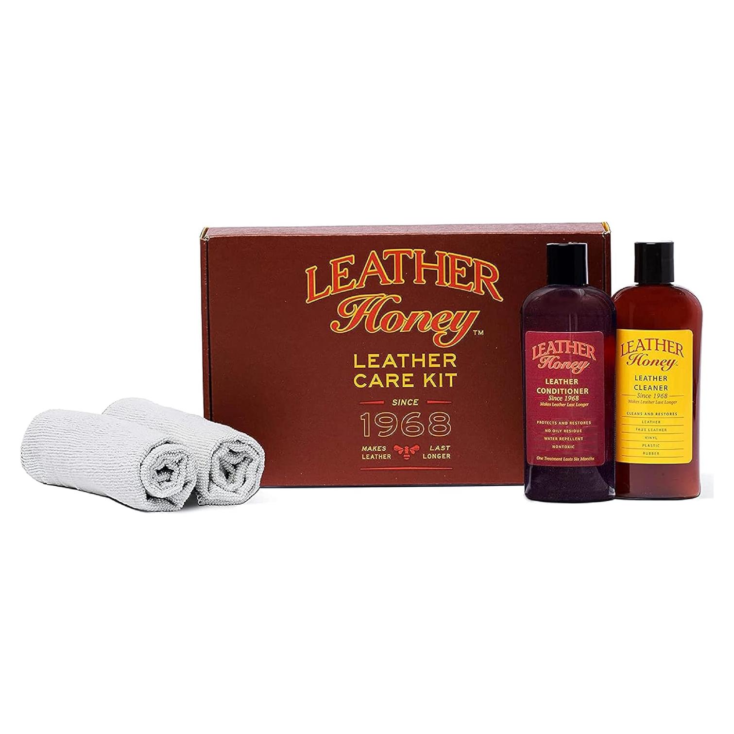 Kit de Cuidado del Cuero Leather Honey: Limpiador y Acondicionador