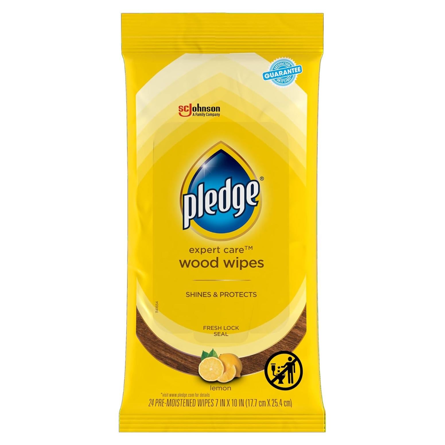 Toallitas de Madera Pledge Cuidado Experto 24 Unidades Limón