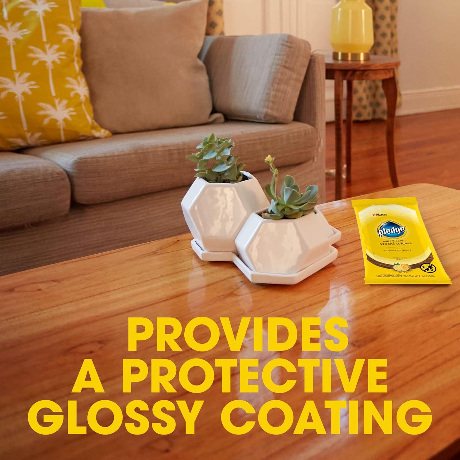 Toallitas de Madera Pledge Cuidado Experto 24 Unidades Limón