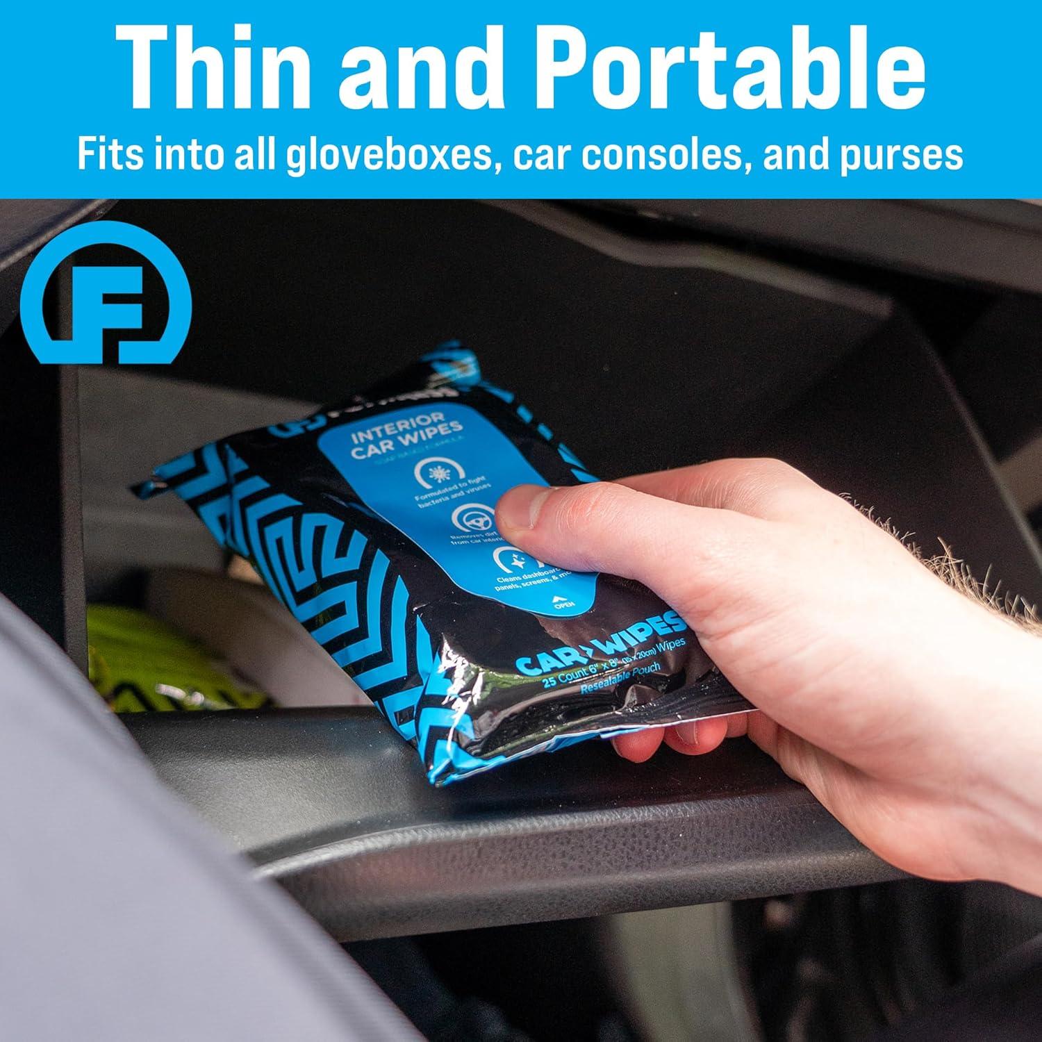 Toallitas para Interior de Auto Fortress - Paquete de 3 (25 ct)