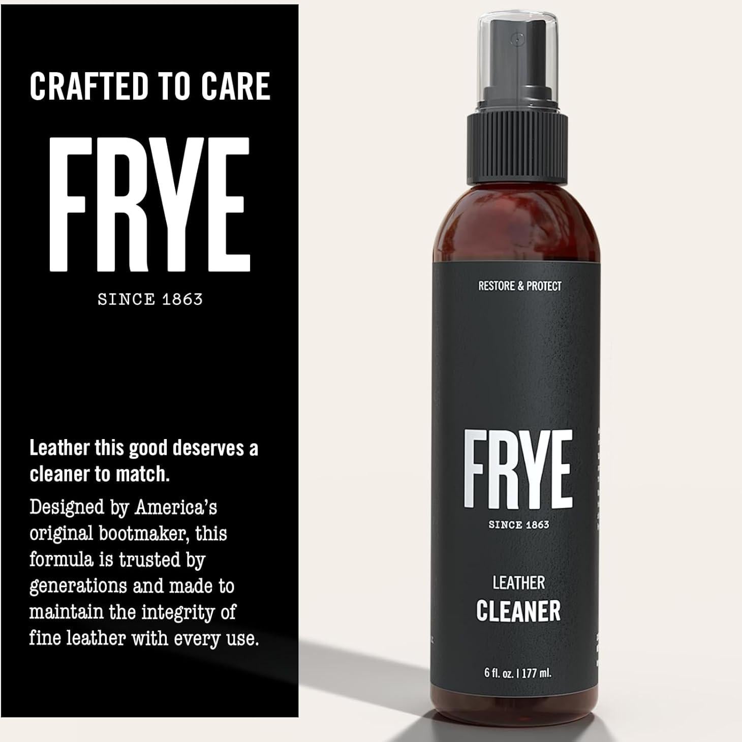 Limpiador de Cuero FRYE 177ml - No Tóxico, Hecho en EE. UU.