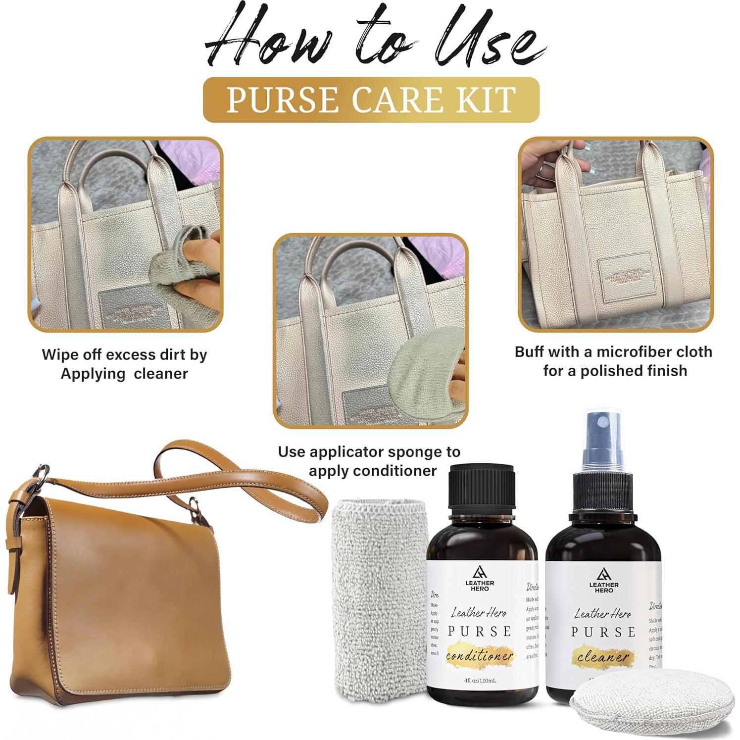 Kit de Cuidado de Cuero - Limpiador y Acondicionador 4oz