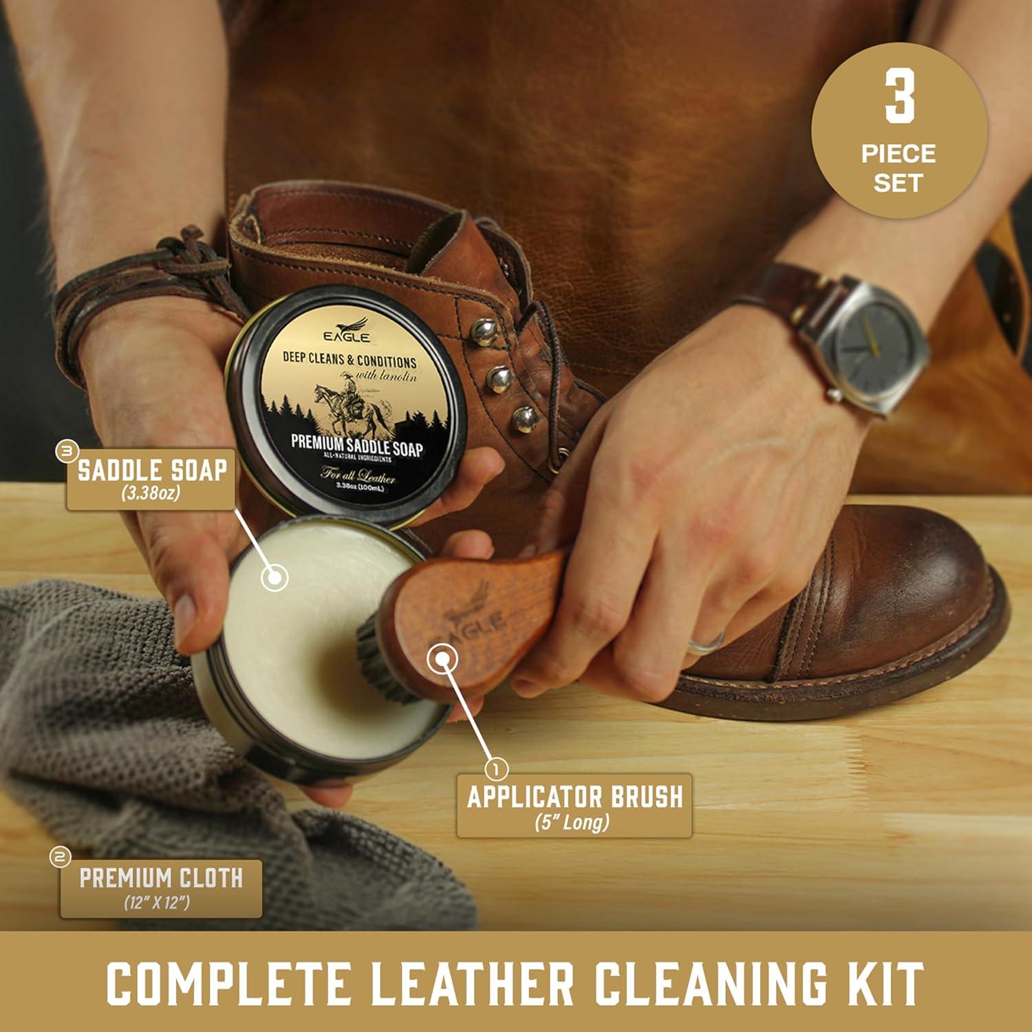 Kit de Jabón para Sillas Eagle - 3 Piezas para Cuero