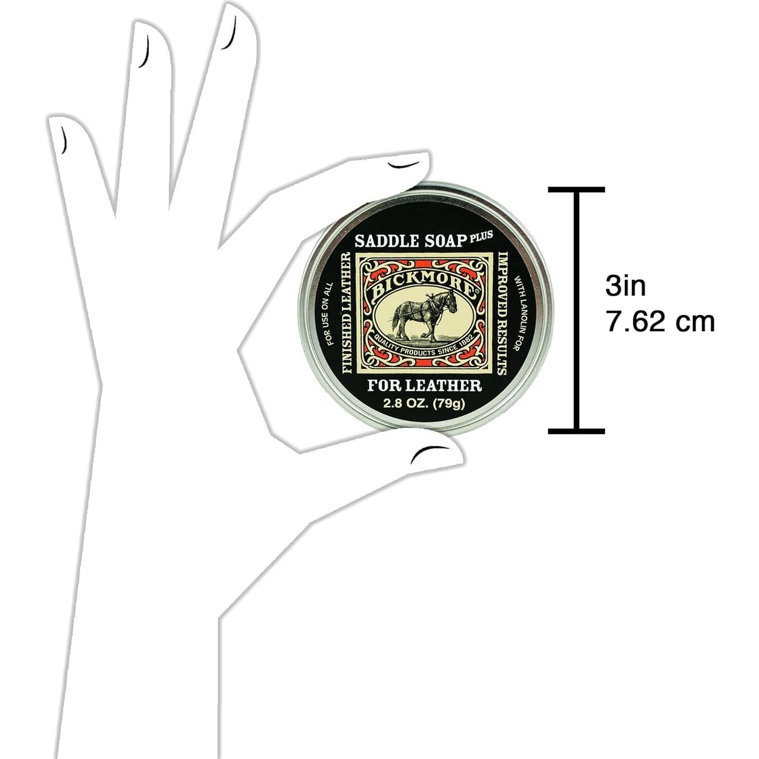 Jabón para Sillas Bickmore 79.4g - Limpiador y Acondicionador de Cuero