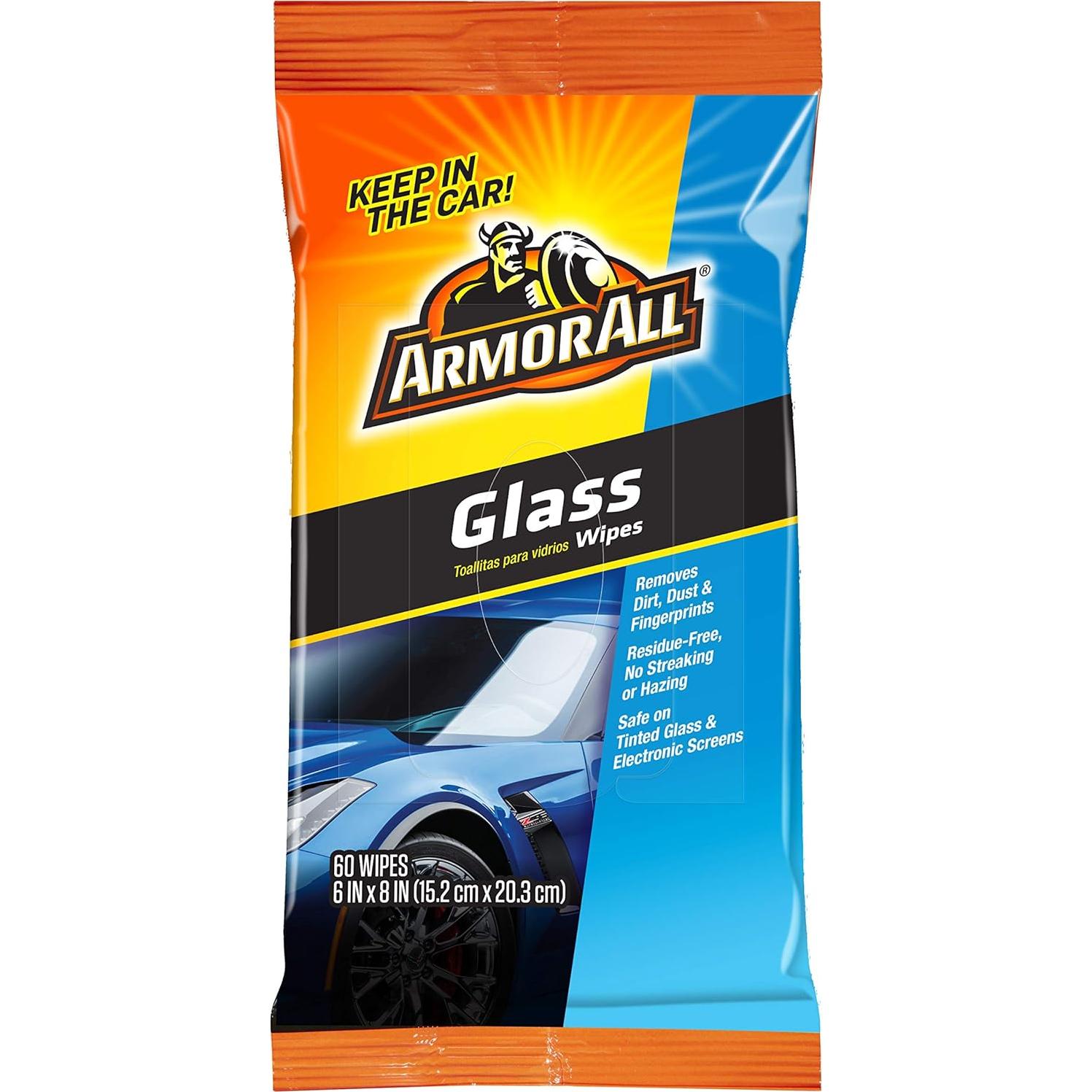 Toallitas Limpiadoras de Cristales Armor All - 60 Unidades