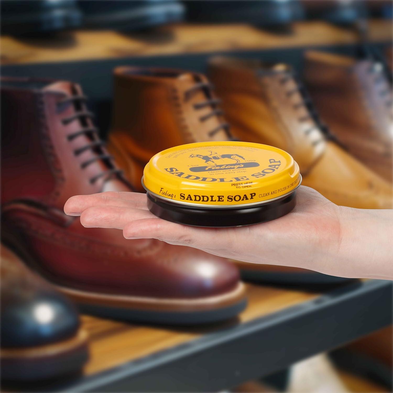 Jabón Fiebing para Cuero Amarillo 99.22 g - Limpiador y Acondicionador