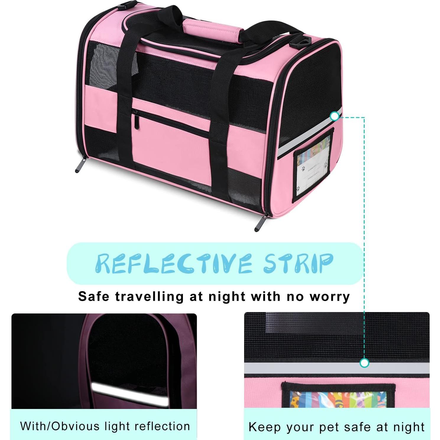 Transportín para mascotas CUSSIOU Rosa 43x28x28 cm Aprobado