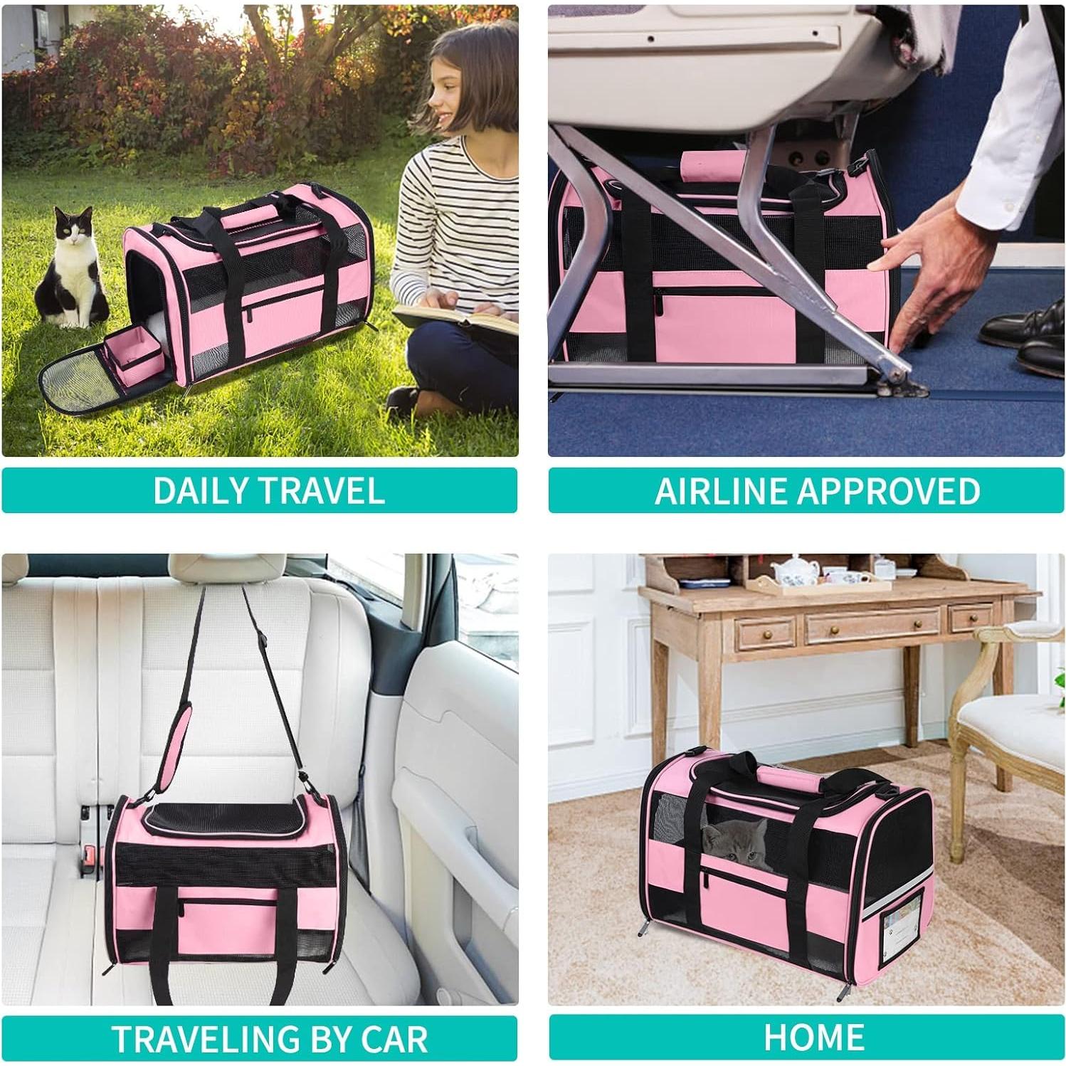 Transportín para mascotas CUSSIOU Rosa 43x28x28 cm Aprobado