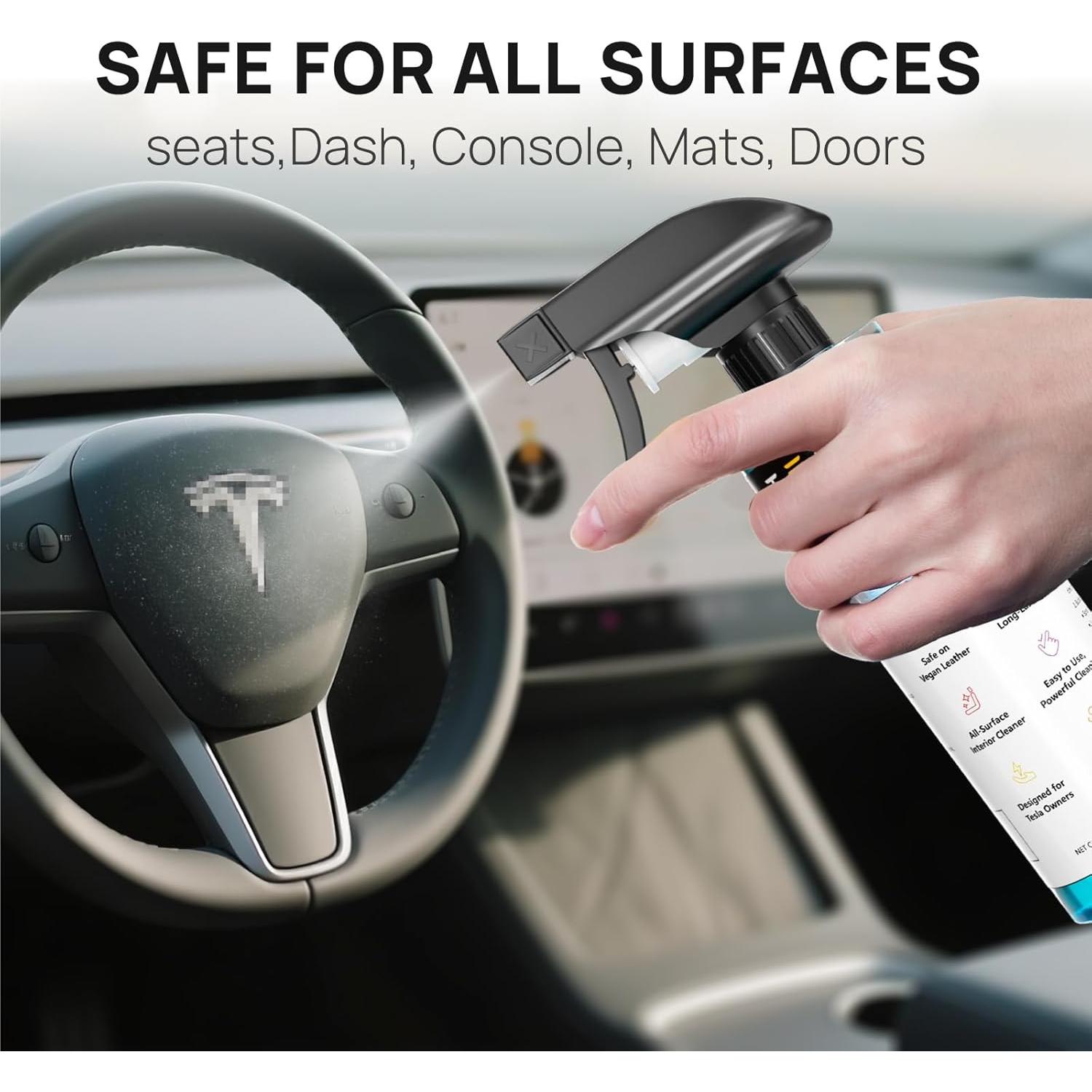 Limpiador Interior TEBASIC para Tesla - Kit Multi-Superficie 2025