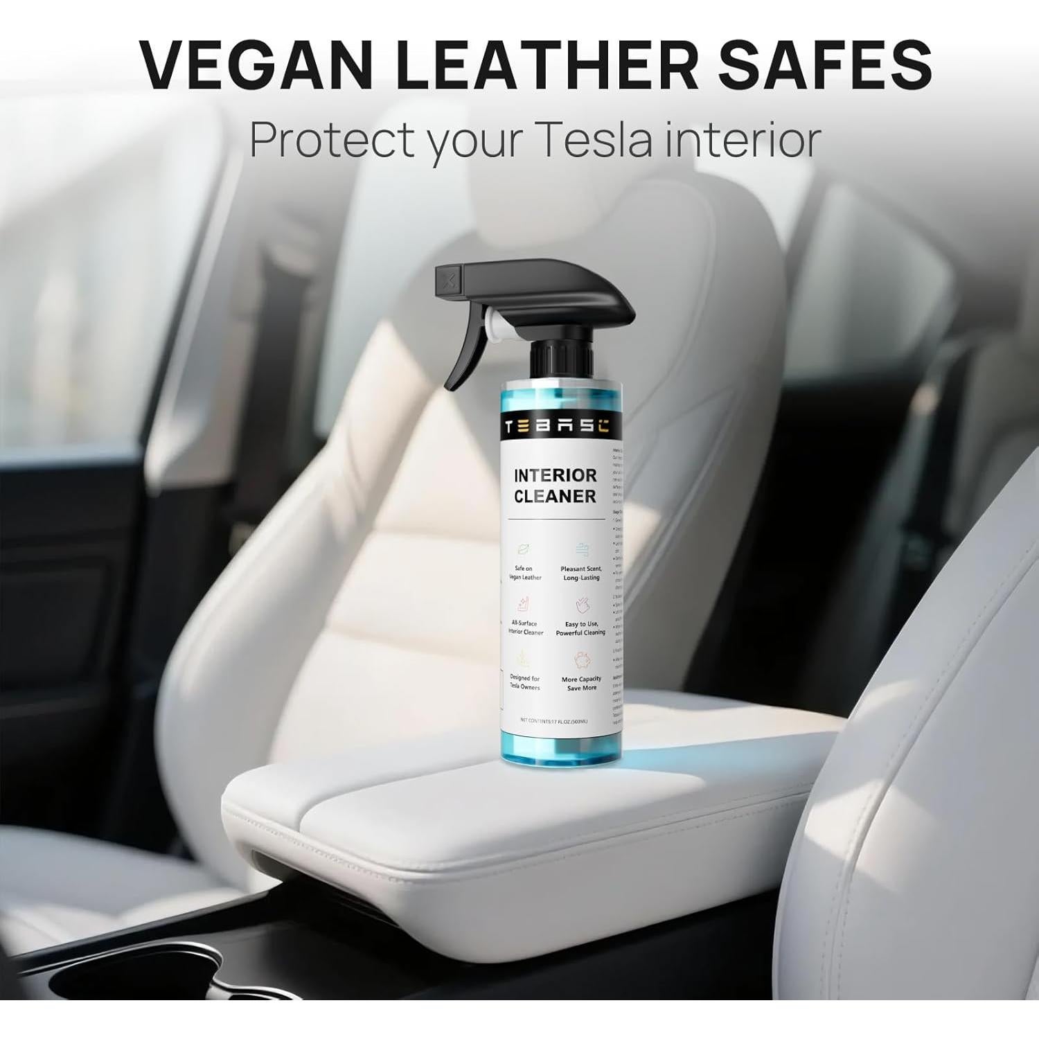 Limpiador Interior TEBASIC para Tesla - Kit Multi-Superficie 2025