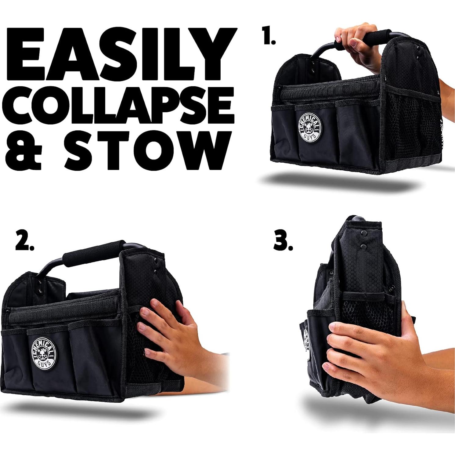 Caddy de Detalle Plegable Chemical Guys Negro 29.85x25.4x30.48 cm