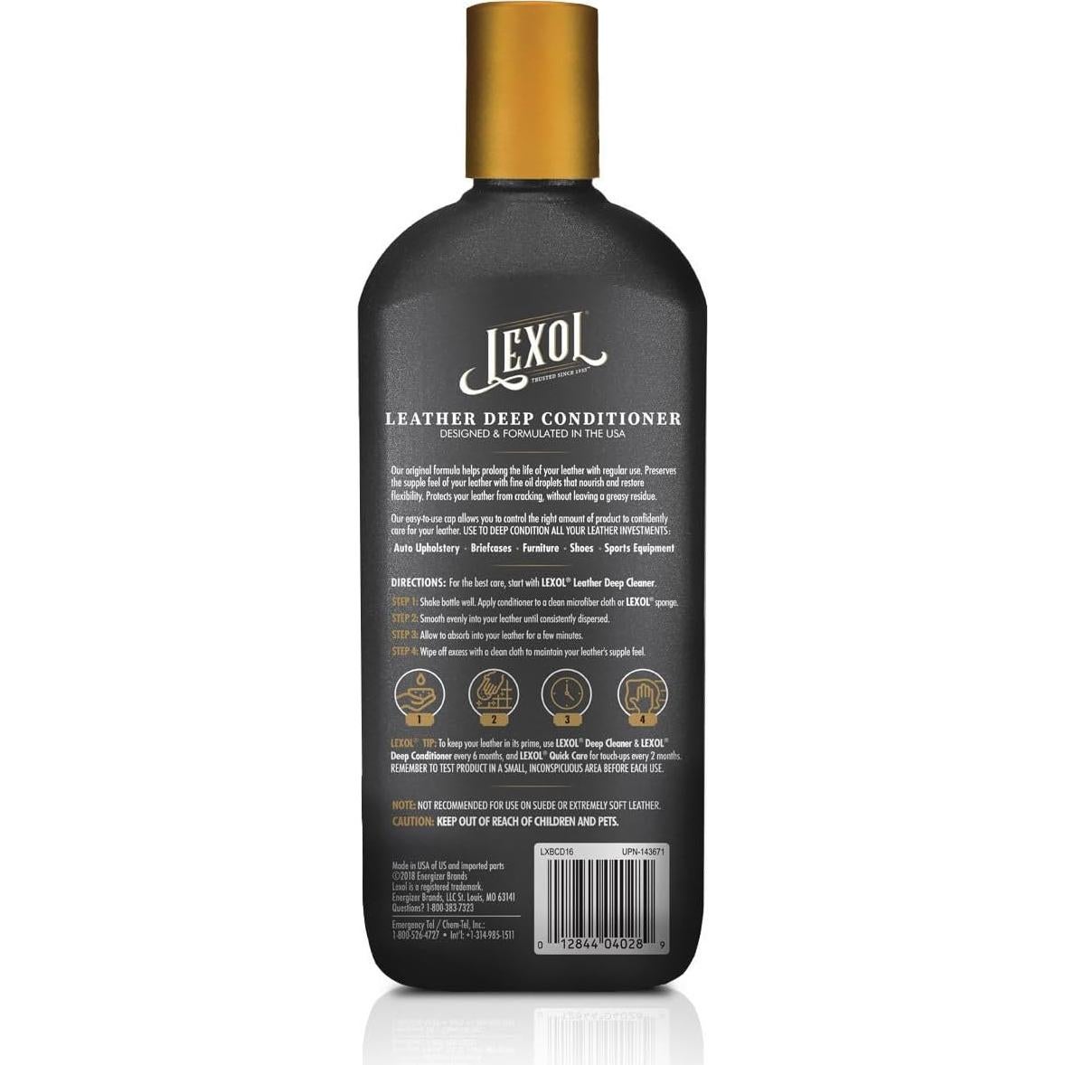 Acondicionador de Cuero Lexol 500 ml para Asientos y Muebles